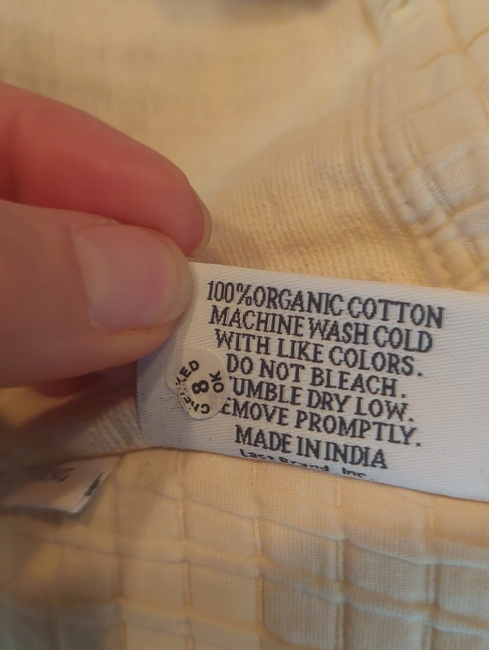 NWOT! Quince Organic Cotton Set Of 2 Ivory Ribbed Shams! King (M33) - Picture 8 of 10